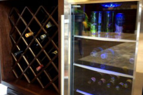 A mini Beverage Cabinet in the kitchen