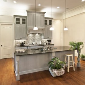 Kitchen Island with grey counter top