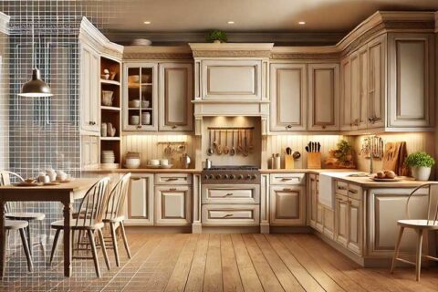 A spacious modern kitchen