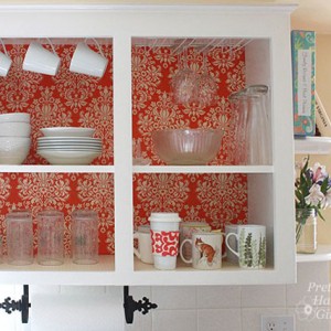 Fabric Lined Cabinets