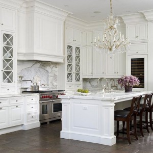 white sparkly kitchen